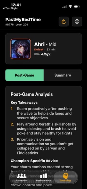 Coaching View - AI-Powered Analysis and Insights